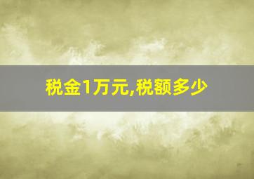 税金1万元,税额多少