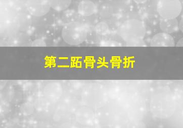 第二跖骨头骨折