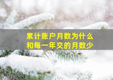 累计账户月数为什么和每一年交的月数少