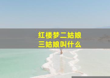 红楼梦二姑娘三姑娘叫什么