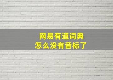 网易有道词典怎么没有音标了