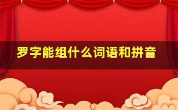 罗字能组什么词语和拼音