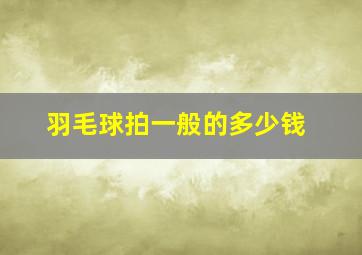 羽毛球拍一般的多少钱