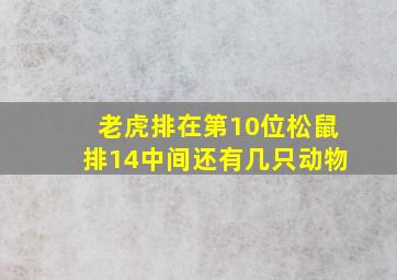 老虎排在第10位松鼠排14中间还有几只动物