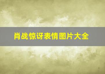 肖战惊讶表情图片大全