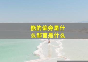 能的偏旁是什么部首是什么