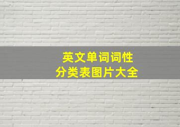 英文单词词性分类表图片大全