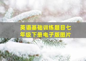 英语基础训练题目七年级下册电子版图片