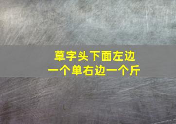 草字头下面左边一个单右边一个斤