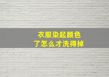 衣服染起颜色了怎么才洗得掉