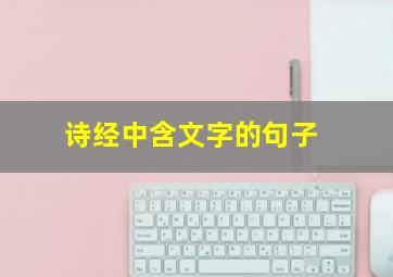 诗经中含文字的句子