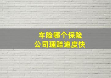 车险哪个保险公司理赔速度快