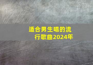 适合男生唱的流行歌曲2024年