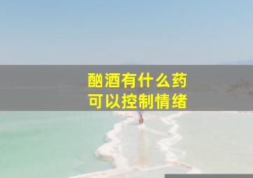 酗酒有什么药可以控制情绪