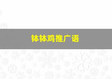 钵钵鸡推广语