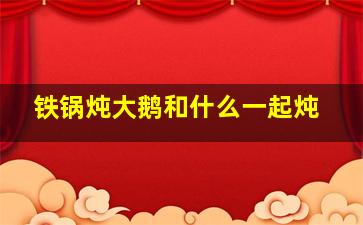 铁锅炖大鹅和什么一起炖