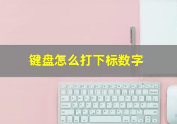 键盘怎么打下标数字