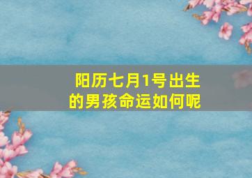 阳历七月1号出生的男孩命运如何呢