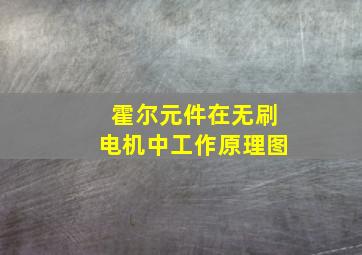 霍尔元件在无刷电机中工作原理图