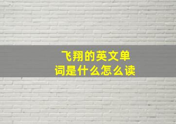 飞翔的英文单词是什么怎么读