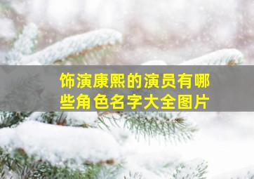 饰演康熙的演员有哪些角色名字大全图片