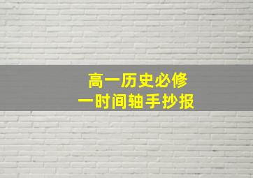 高一历史必修一时间轴手抄报