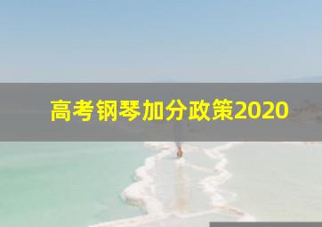 高考钢琴加分政策2020