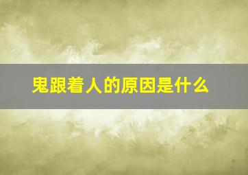 鬼跟着人的原因是什么