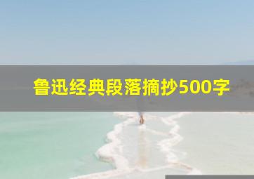 鲁迅经典段落摘抄500字