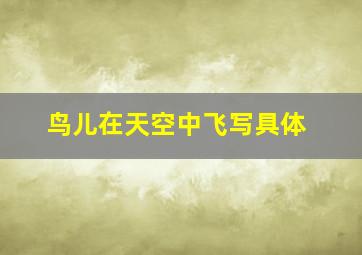 鸟儿在天空中飞写具体