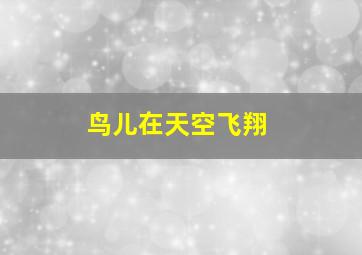 鸟儿在天空飞翔