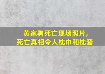 黄家驹死亡现场照片,死亡真相令人枕巾和枕套