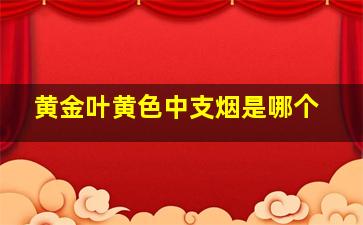 黄金叶黄色中支烟是哪个